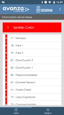Autobuses Urbanos de Segovia android App screenshot 3