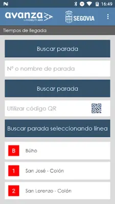 Autobuses Urbanos de Segovia android App screenshot 4